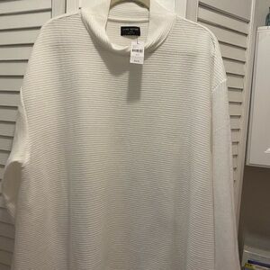 LANE BRYANT Women’s “Ribbed Knit Tunic” Size 18/20 Winter White Mock Neck NWT